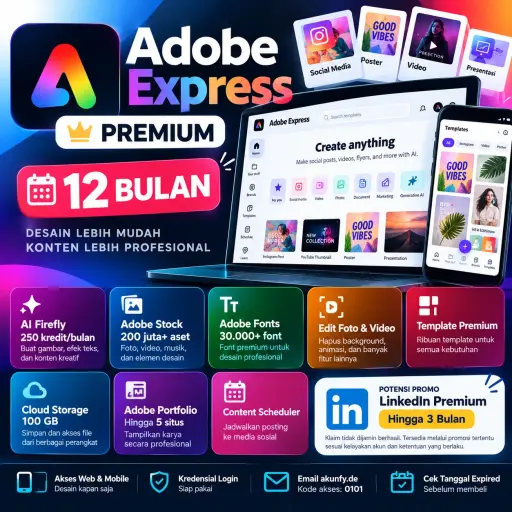 Adobe Express Premium 12 Bulan