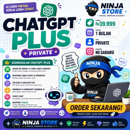🤖 ChatGPT Plus Private – 1 Bulan 🚀