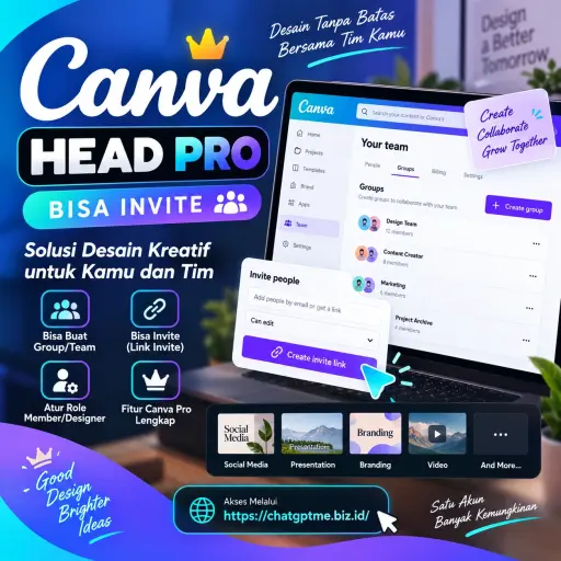 Canva PRO Head (Bisa Invite)