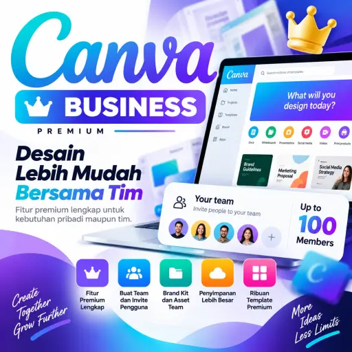 CANVA PREMIUM BISNIS (PRIVATE HEAD)